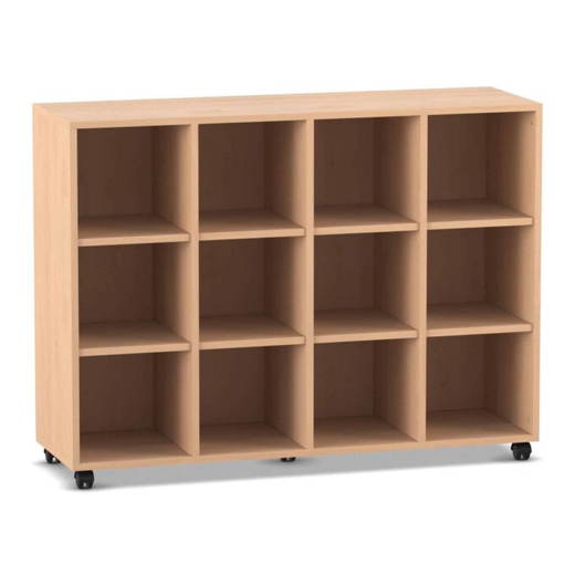 Flexeo-Regal-4-Reihen-12-Faecher-806006_P01-ZN Flexeo® Regal, 4 Reihen, 12 Fächer - Flexeo Regal 4 Reihen 12 Faecher 806006 P01 ZN