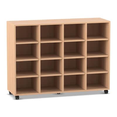 Flexeo® Regal, 4 Reihen, 16 Fächer