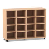 Flexeo® Regal, 4 Reihen, 16 Fächer
