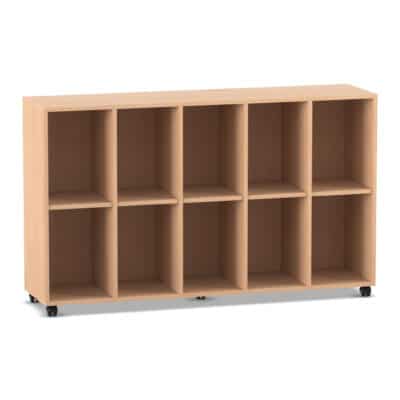 Flexeo® Regal, 5 Reihen, 10 Fächer