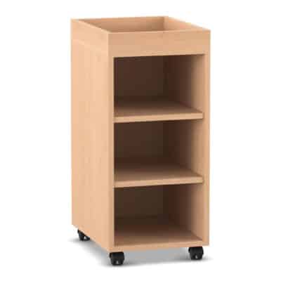 Flexeo® Regal PRO, 1 Reihe, 3 Fächer, Aufkantung