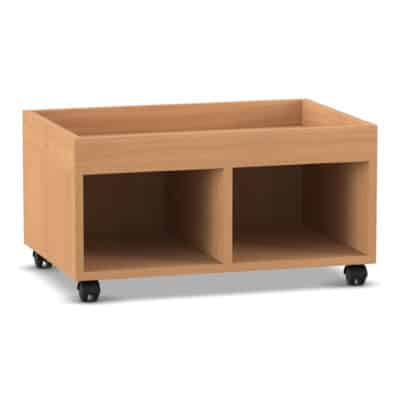 Flexeo® Regal PRO, 2 Reihen, 2 Fächer, Aufkantung