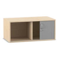 Flexeo® Rollladen-Aufsatzschrank, 2 Fächer, Mittelwand, Breite 94,4 cm – Bild 29