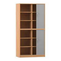 Flexeo® Rollladenschrank, 12 Fächer, Mittelwand, 2 Türen, Breite 94,4 cm – Bild 11
