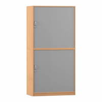 Flexeo® Rollladenschrank, 12 Fächer, Mittelwand, 2 Türen, Breite 94,4 cm – Bild 12