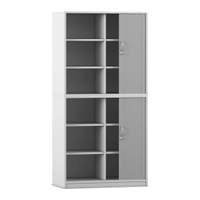 Flexeo® Rollladenschrank, 12 Fächer, Mittelwand, 2 Türen, Breite 94,4 cm – Bild 23
