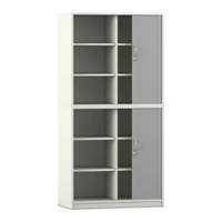 Flexeo® Rollladenschrank, 12 Fächer, Mittelwand, 2 Türen, Breite 94,4 cm – Bild 17