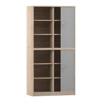 Flexeo® Rollladenschrank, 12 Fächer, Mittelwand, 2 Türen, Breite 94,4 cm – Bild 5