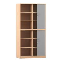 Flexeo® Rollladenschrank, 12 Fächer, Mittelwand, 2 Türen, Breite 94,4 cm