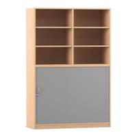 Flexeo® Rollladenschrank, 12 Fächer, Mittelwand, Tür unten, Breite 126,4 cm – Bild 9