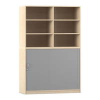 Flexeo® Rollladenschrank, 12 Fächer, Mittelwand, Tür unten, Breite 126,4 cm – Bild 31