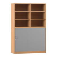 Flexeo® Rollladenschrank, 12 Fächer, Mittelwand, Tür unten, Breite 126,4 cm – Bild 12