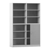 Flexeo® Rollladenschrank, 12 Fächer, Mittelwand, Tür unten, Breite 126,4 cm – Bild 23