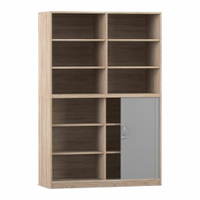 Flexeo® Rollladenschrank, 12 Fächer, Mittelwand, Tür unten, Breite 126,4 cm – Bild 5