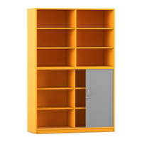 Flexeo® Rollladenschrank, 12 Fächer, Mittelwand, Tür unten, Breite 126,4 cm – Bild 2