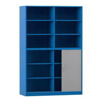 Flexeo® Rollladenschrank, 12 Fächer, Mittelwand, Tür unten, Breite 126,4 cm – Bild 26