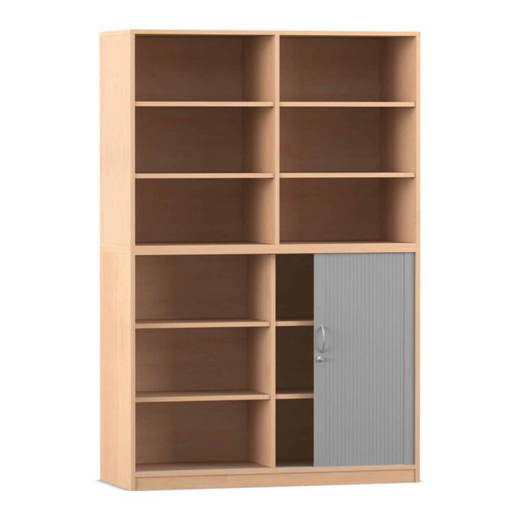 Flexeo-Rollladenschrank-12-Faecher-Mittelwand-Tuer-unten-Breite-126-4-cm-814023_P01-ZN Flexeo® Rollladenschrank, 12 Fächer, Mittelwand, Tür unten, Breite 126,4 cm - Flexeo Rollladenschrank 12 Faecher Mittelwand Tuer unten Breite 126 4 cm 814023 P01 ZN
