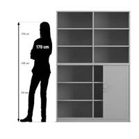 Flexeo® Rollladenschrank, 12 Fächer, Mittelwand, Tür unten, Breite 126,4 cm – Bild 29