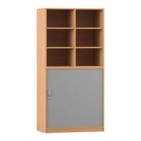 Flexeo® Rollladenschrank, 12 Fächer, Mittelwand, Tür unten, Breite 94,4 cm – Bild 12