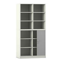 Flexeo® Rollladenschrank, 12 Fächer, Mittelwand, Tür unten, Breite 94,4 cm – Bild 17