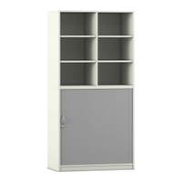 Flexeo® Rollladenschrank, 12 Fächer, Mittelwand, Tür unten, Breite 94,4 cm – Bild 18