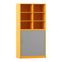 Flexeo® Rollladenschrank, 12 Fächer, Mittelwand, Tür unten, Breite 94,4 cm – Bild 3
