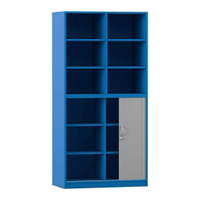 Flexeo® Rollladenschrank, 12 Fächer, Mittelwand, Tür unten, Breite 94,4 cm – Bild 26