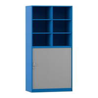 Flexeo® Rollladenschrank, 12 Fächer, Mittelwand, Tür unten, Breite 94,4 cm – Bild 27