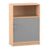 Flexeo® Rollladenschrank, 2 Fächer unten, 1 Fach oben = 3 Ordnerhöhen – Bild 9