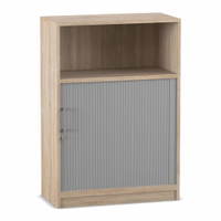 Flexeo® Rollladenschrank, 2 Fächer unten, 1 Fach oben = 3 Ordnerhöhen – Bild 6
