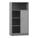 Flexeo® Rollladenschrank, 3 Fächer unten, 1 Fach oben = 4 Ordnerhöhen - Flexeo Rollladenschrank 3 Faecher unten 1 Fach oben 4 Ordnerhoehen 814033V0038 P01 ZN