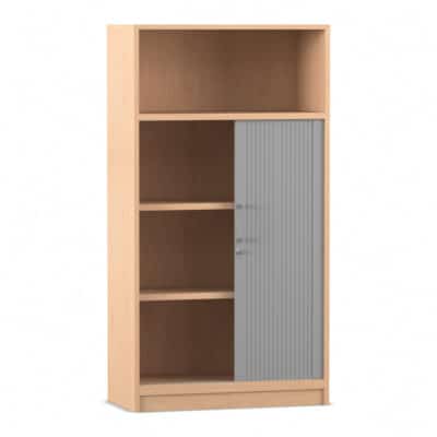 Flexeo® Rollladenschrank, 3 Fächer unten, 1 Fach oben = 4 Ordnerhöhen