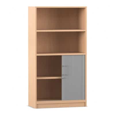 Flexeo® Rollladenschrank, je 2 Fächer unten und oben = 4 Ordnerhöhen