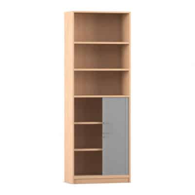 Flexeo® Rollladenschrank, je 3 Fächer unten und oben = 6 Ordnerhöhen