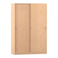 Flexeo® Schiebetürenschrank, 10 Fächer, 2 Türen, Breite 126,4 cm – Bild 9