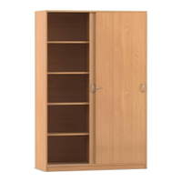 Flexeo® Schiebetürenschrank, 10 Fächer, 2 Türen, Breite 126,4 cm – Bild 11