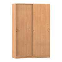 Flexeo® Schiebetürenschrank, 10 Fächer, 2 Türen, Breite 126,4 cm – Bild 12