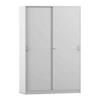 Flexeo® Schiebetürenschrank, 10 Fächer, 2 Türen, Breite 126,4 cm – Bild 24