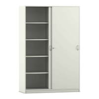 Flexeo® Schiebetürenschrank, 10 Fächer, 2 Türen, Breite 126,4 cm – Bild 17