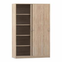 Flexeo® Schiebetürenschrank, 10 Fächer, 2 Türen, Breite 126,4 cm – Bild 5