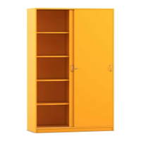 Flexeo® Schiebetürenschrank, 10 Fächer, 2 Türen, Breite 126,4 cm – Bild 2