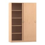 Flexeo® Schiebetürenschrank, 10 Fächer, 2 Türen, Breite 126,4 cm - Flexeo Schiebetuerenschrank 10 Faecher 2 Tueren Breite 126 4 cm 813023 P01 ZN
