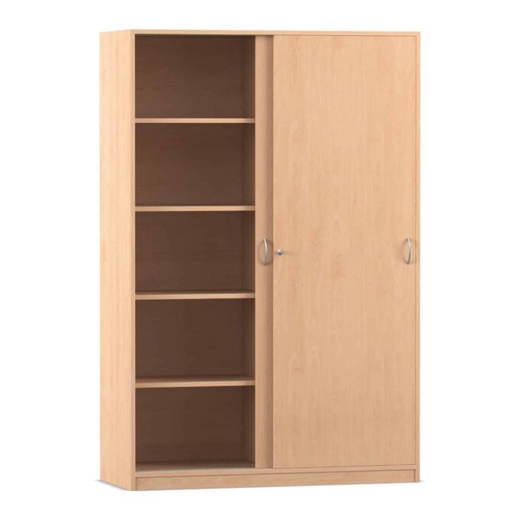 Flexeo-Schiebetuerenschrank-10-Faecher-2-Tueren-Breite-126-4-cm-813023_P01-ZN Flexeo® Schiebetürenschrank, 10 Fächer, 2 Türen, Breite 126,4 cm - Flexeo Schiebetuerenschrank 10 Faecher 2 Tueren Breite 126 4 cm 813023 P01 ZN