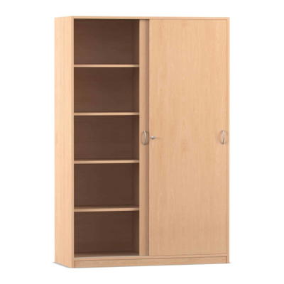 Flexeo® Schiebetürenschrank, 10 Fächer, 2 Türen, Breite 126,4 cm