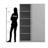 Flexeo® Schiebetürenschrank, 10 Fächer, 2 Türen, Breite 126,4 cm – Bild 32