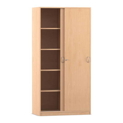 Flexeo® Schiebetürenschrank, 10 Fächer, 2 Türen, Breite 94,4 cm