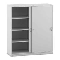 Flexeo® Schiebetürenschrank, 8 Fächer, Mittelwand, Breite 126,4 cm – Bild 23