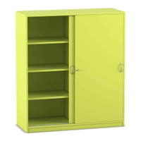 Flexeo® Schiebetürenschrank, 8 Fächer, Mittelwand, Breite 126,4 cm – Bild 14