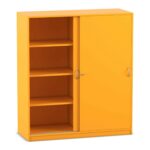 Flexeo® Schiebetürenschrank, 8 Fächer, Mittelwand, Breite 126,4 cm - Flexeo Schiebetuerenschrank 8 Faecher Mittelwand Breite 126 4 cm 813002V0037 P01 ZN