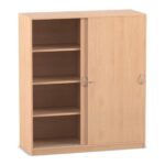 Flexeo® Schiebetürenschrank, 8 Fächer, Mittelwand, Breite 126,4 cm - Flexeo Schiebetuerenschrank 8 Faecher Mittelwand Breite 126 4 cm 813002 P01 ZN